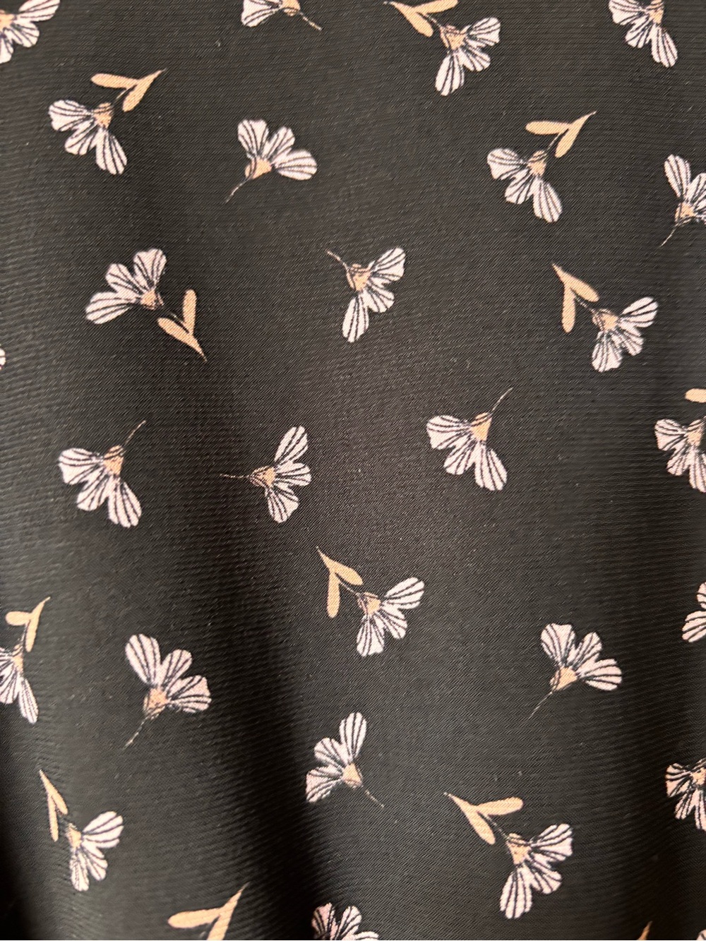 Anne Klein Black Midi Dress with Pink Floral Print - Picture 3 of 5